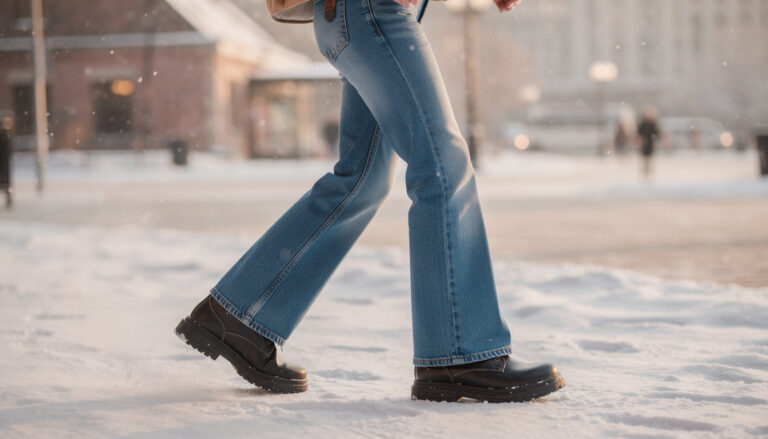 Flare jeans are back—here’s the ONLY boot that survives snow