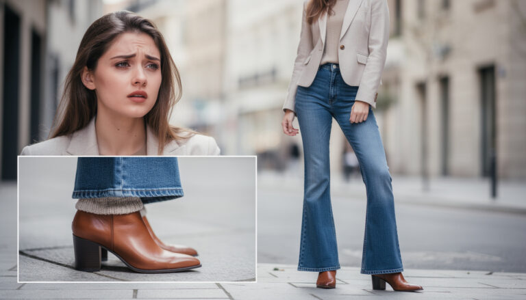 The exact boot to wear with flare jeans (and what to avoid with thick socks)