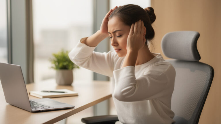 The ‘silent stretching’ hack you can do at your desk to eliminate tension headaches