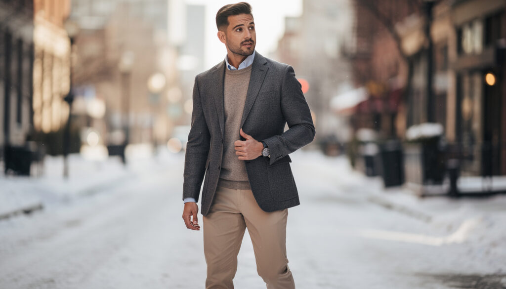discover how chinos and khakis differ and how choosing the right pair can enhance your silhouette when wearing a winter blazer. learn style tips to elevate your cold-weather wardrobe.