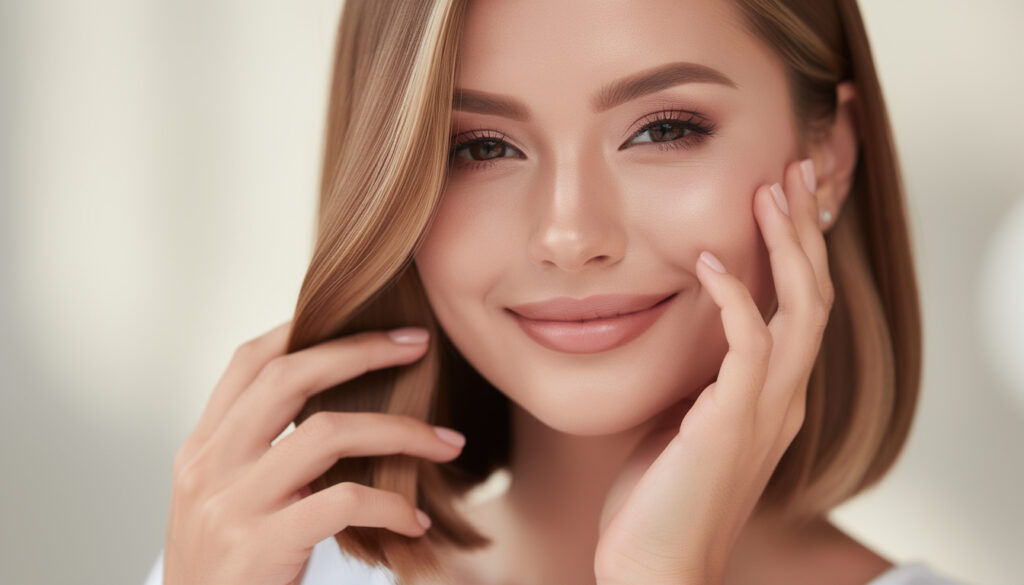 discover the hair contouring technique that visually slims your face without any cutting, enhancing your natural features with expert coloring and styling.