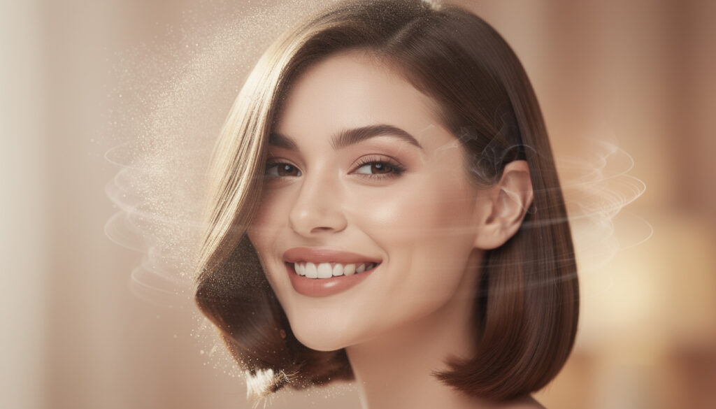 discover the ultimate hair mist that shields your hair from heat damage and static, leaving it smooth, protected, and effortlessly beautiful all day long.